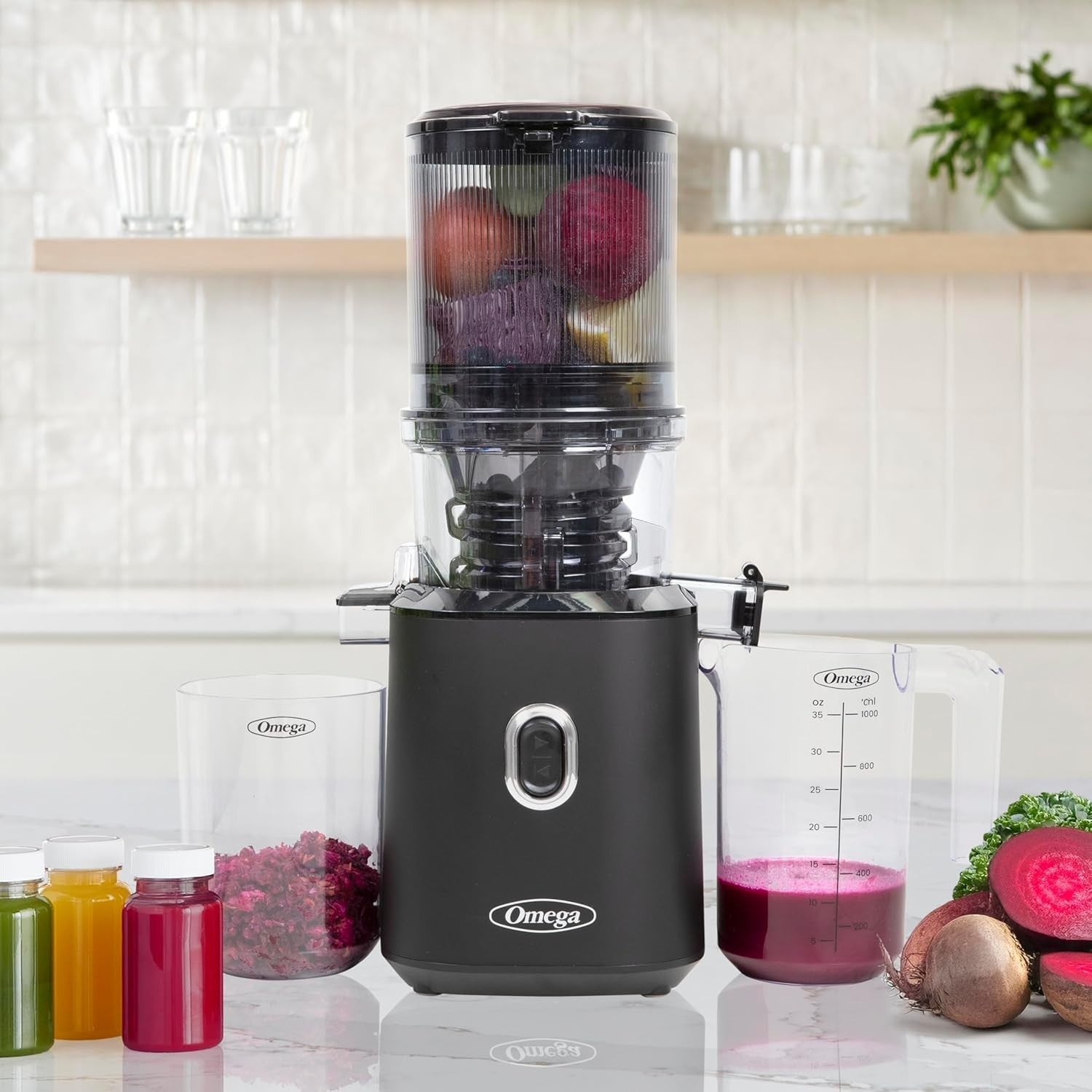Cold Press Juicer Large Hopper Batch Juicing Quiet Motor Easy Clean