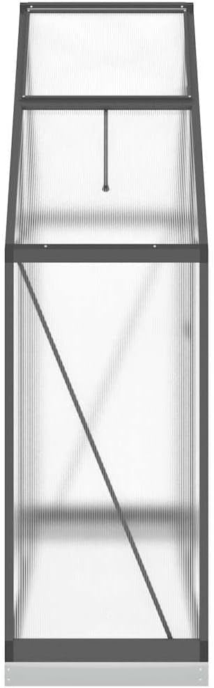 Large Walk-In Greenhouse 169x58x202cm Anthracite Aluminium Frame
