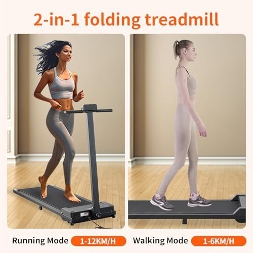 3-in-1 Walking Pad Treadmill 2.5HP Foldable Under Desk Quiet Wide Belt Home