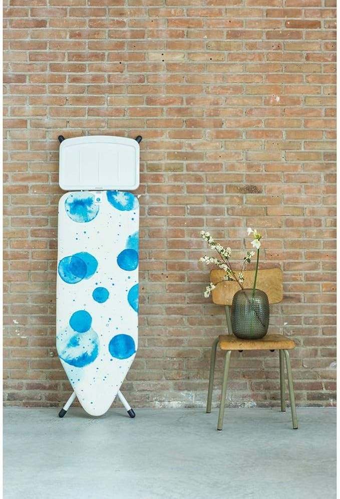 XL Ironing Board 124x45cm Steam Unit Holder Adjustable Height Non Slip