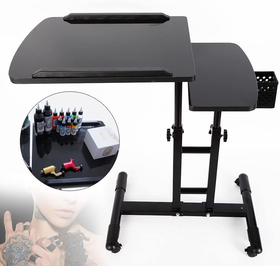 Adjustable Tattoo Workstation Stand Mobile Desk Table Salon Studio Equipment