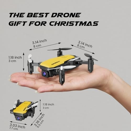 720P HD Mini Drone Foldable Quadcopter WiFi Camera Altitude Hold Yellow