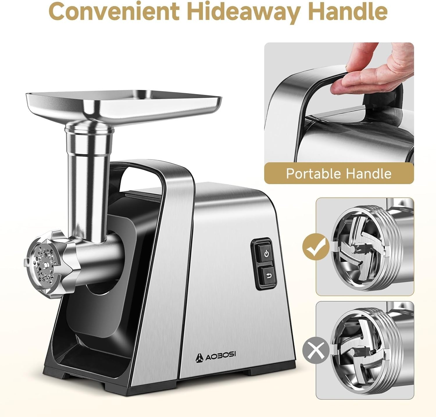 3000W Electric Meat Grinder Sausage Maker Mincer Stainless Steel Kit
