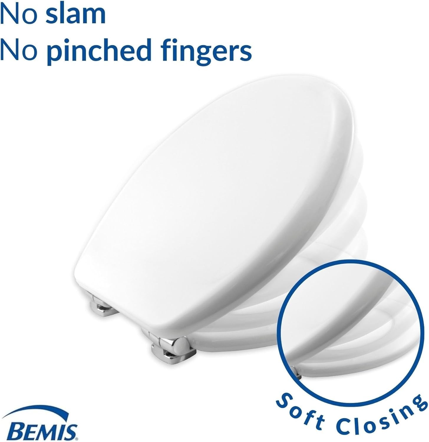 Ultra-Fix White Wooden Toilet Seat Soft Close Easy Lift Chrome Hinges