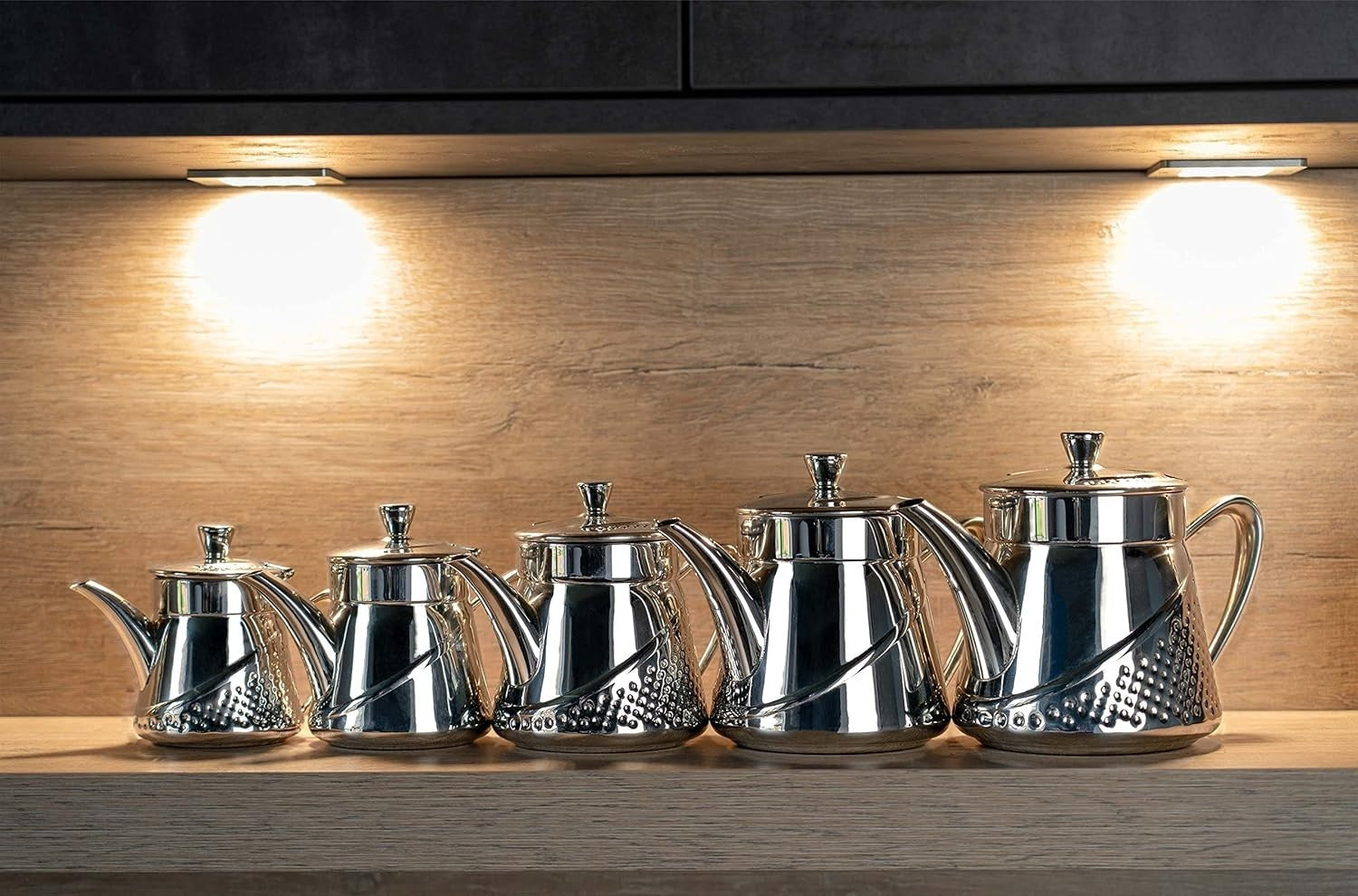 Stainless Steel Tea Pot 35oz Drip Free Spout Cool Touch Handle Lid
