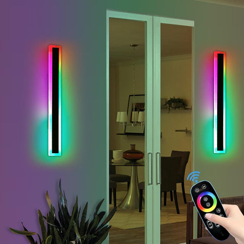 80cm RGB Outdoor Wall Light 7 Color Changing Dimmable Remote Waterproof