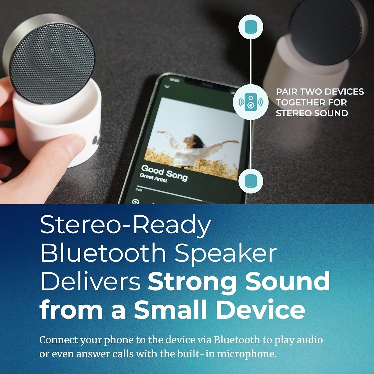 Portable White Noise Machine Bluetooth Speaker USB-C Rechargeable Travel