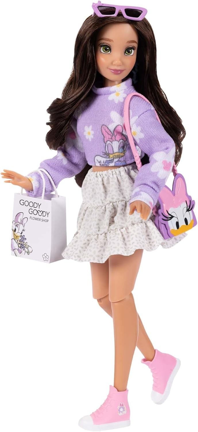 Fashion Doll with Articulated Joints Outfit Accessories Purse Bottle Gift