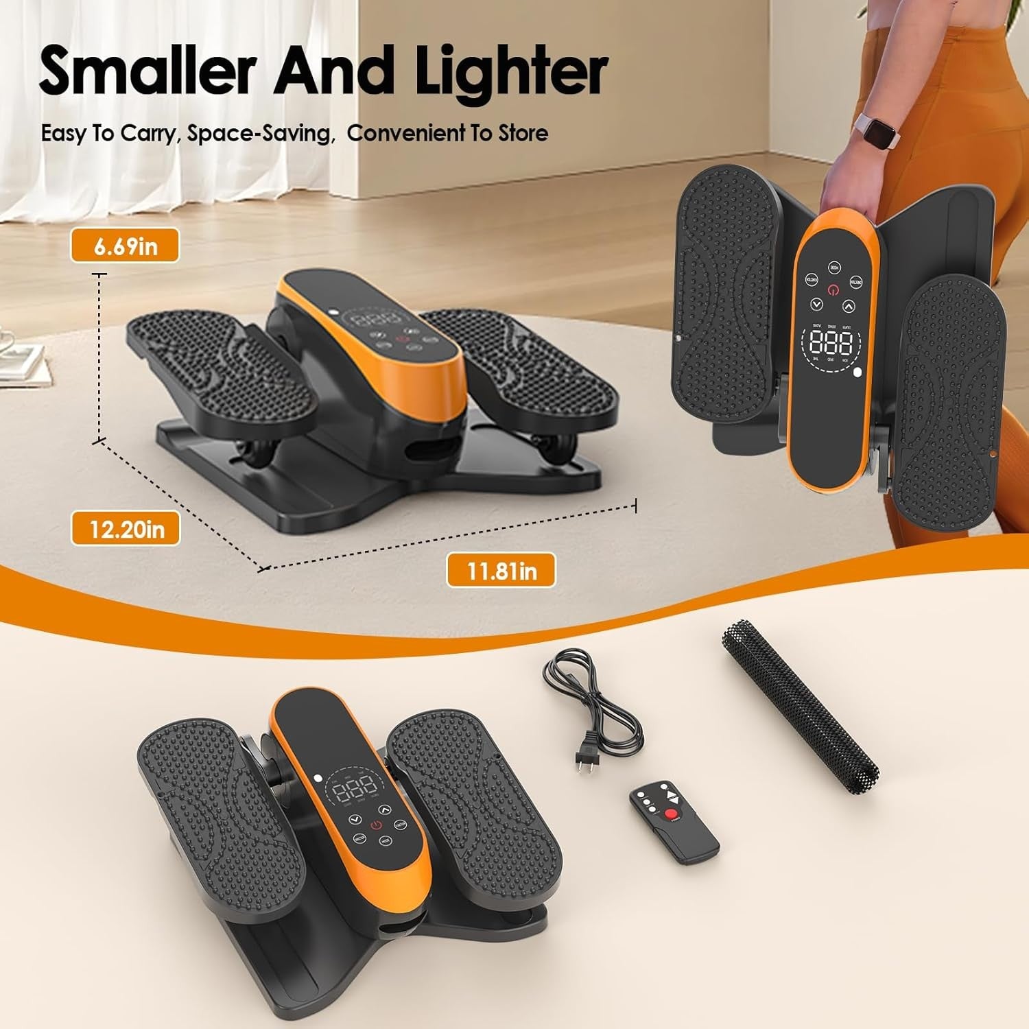 Under Desk Elliptical Pedal Exerciser Quiet Motorised Leg Trainer Speed