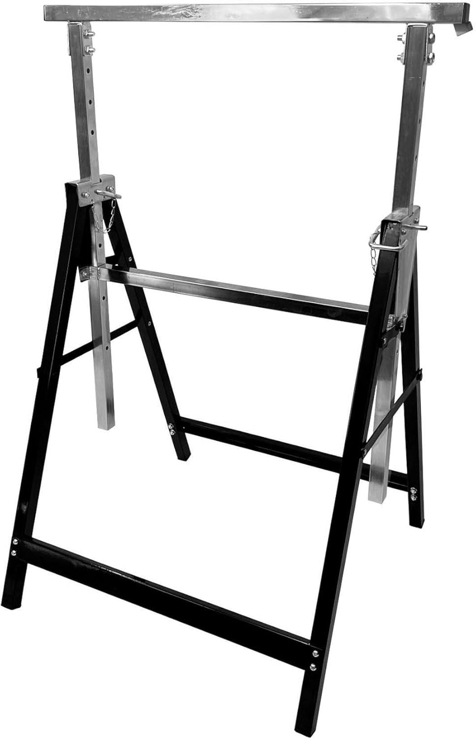 2x Adjustable Telescopic Saw Horses 200kg Steel Trestle Stands 80–130cm