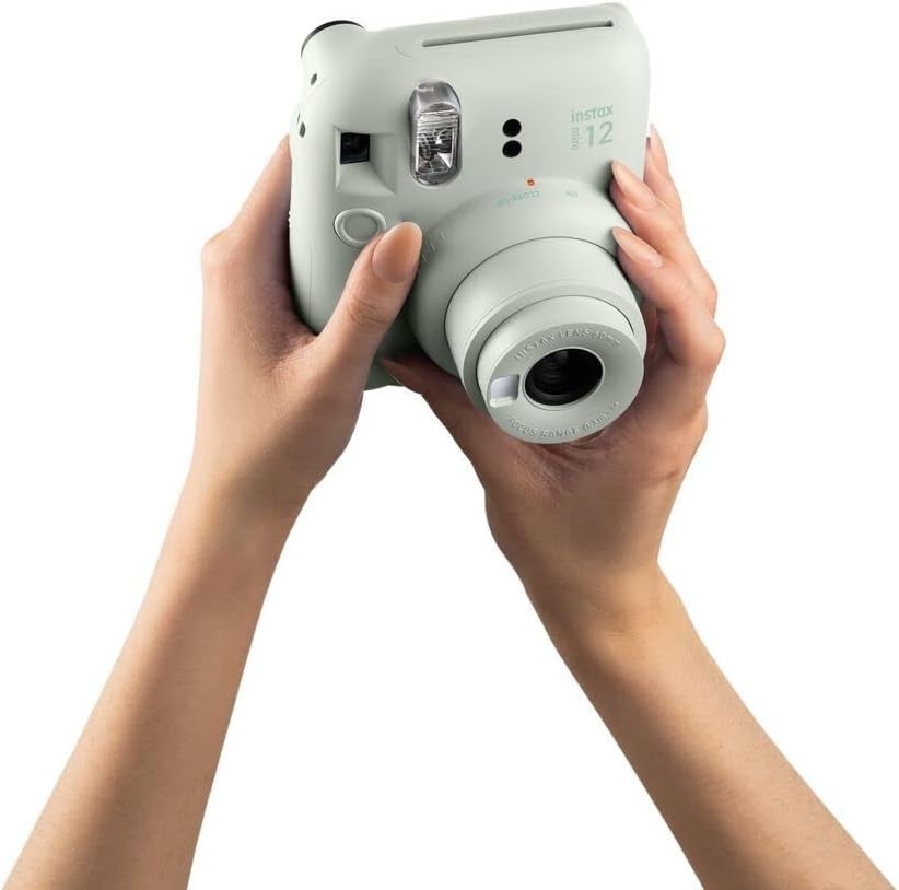 Mini Instant Camera Mint Green Selfie Mirror Auto Flash Compact Photo