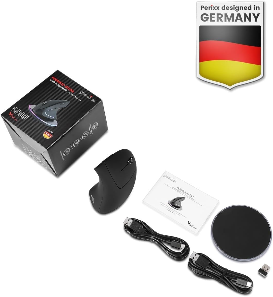 Rechargeable Vertical Ergonomic Mouse Multi Device 3200 DPI