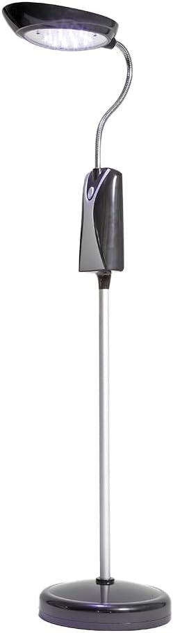 Battery Powered LED Floor Reading Lamp Adjustable Dimmable Standing Light