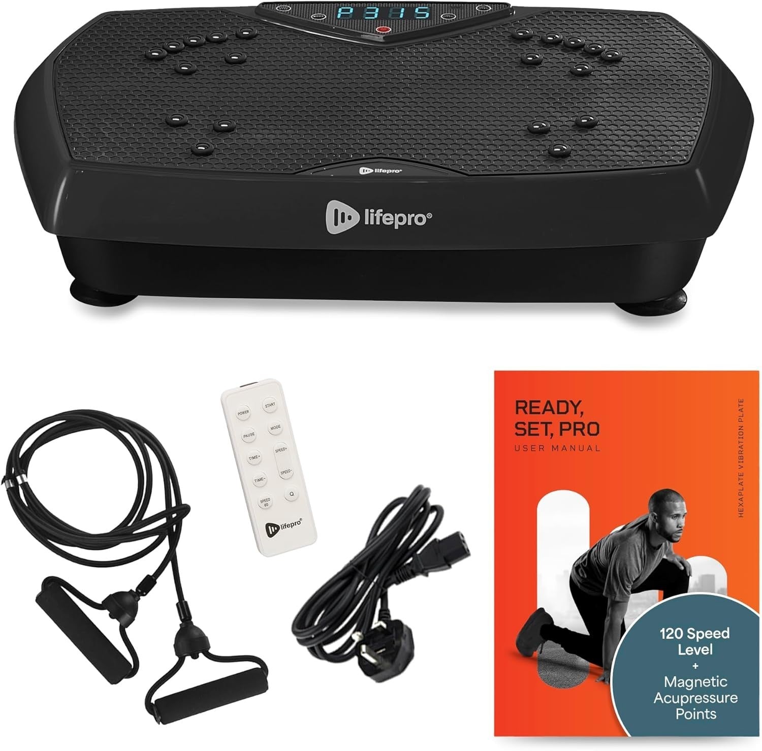 Hexaplate Vibration Fitness Platform 120 Levels 9 Programs Pain Relief