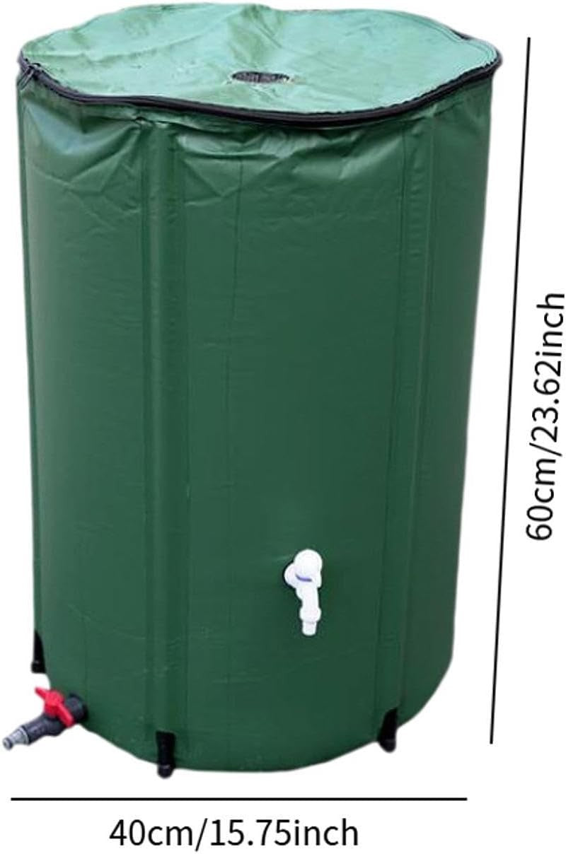 Foldable Garden Water Butt 50L PVC Portable Rain Barrel for Lawn & Patio