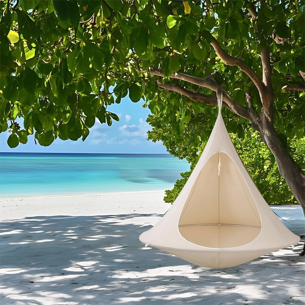 Waterproof Outdoor Hanging Swing Chair Tent | Spacious Patio Hammock Seat