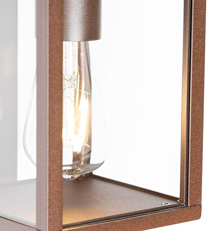Outdoor Wall Light Rust Brown IP44 E27 Motion Sensor