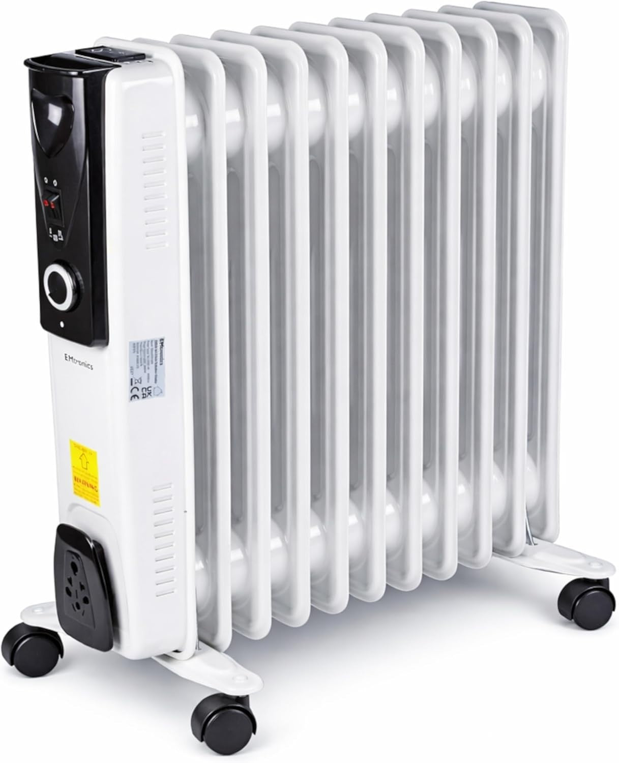 Portable 2500W Oil Filled Heater Radiator 11-Fin Adjustable Thermostat