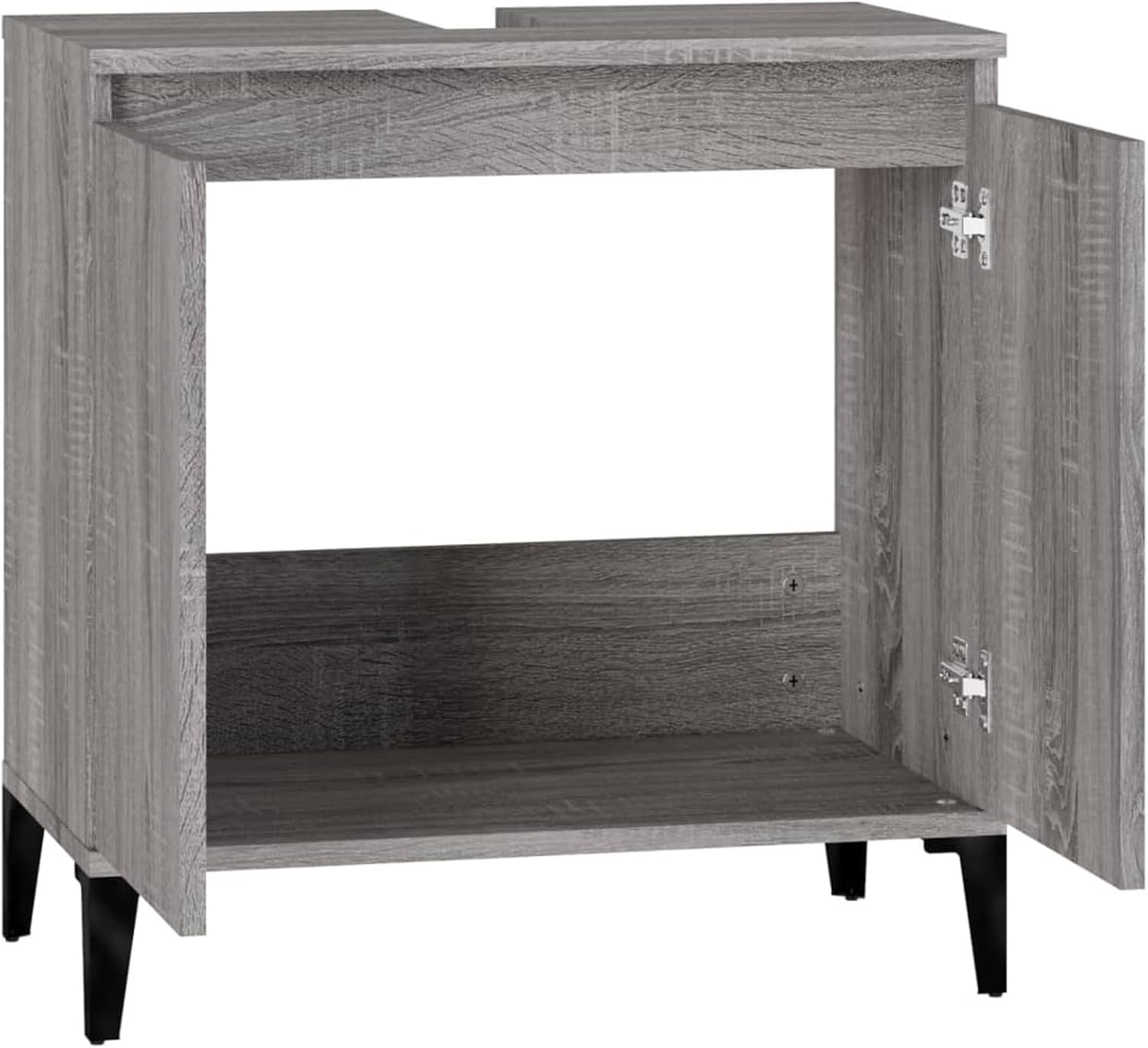 Grey Sonoma Bathroom Sink Cabinet | Modern Under Sink Storage 58x33x60cm