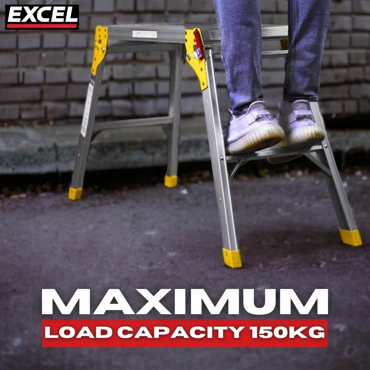 Aluminium Folding Hop Up Platform Work Bench 150kg Slip-Resistant Portable