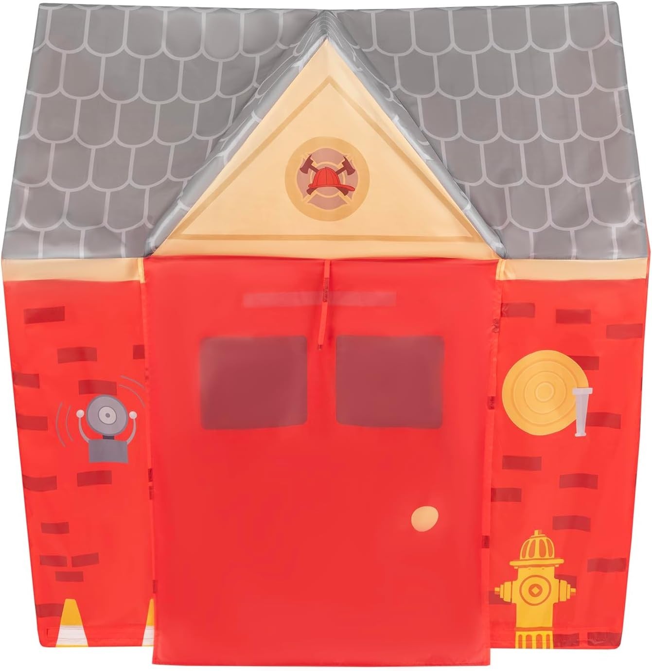 Kids Fire Station Play Tent Indoor Outdoor Fire Truck Playhouse