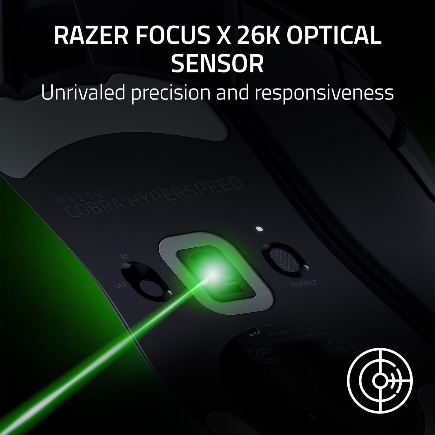 Wireless Gaming Mouse 26K DPI Ultra-Light 62g RGB Bluetooth 2.4G