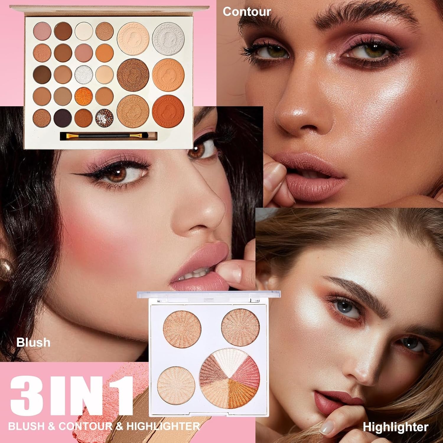 50PCS All-in-One Makeup Kit – Eyeshadow, Lipstick, Brushes & More