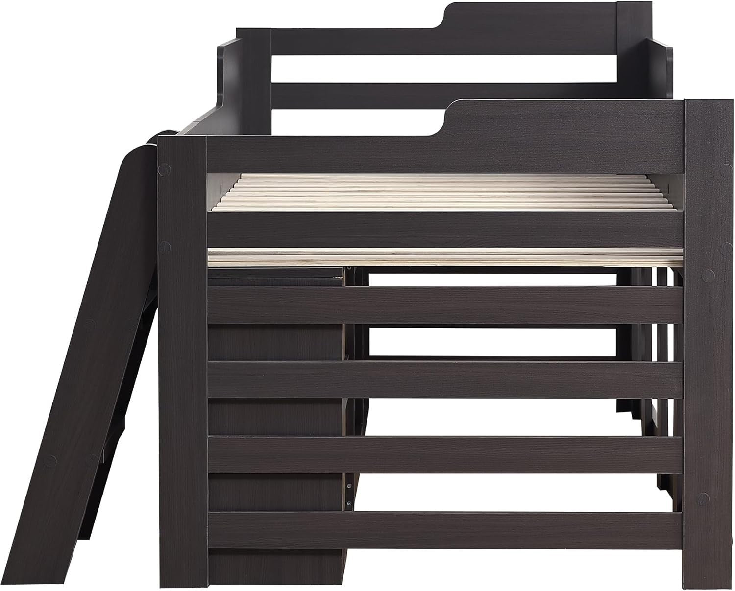 Kids Single Bed with Storage Drawers & Shelves, Space Saving 3FT Frame
