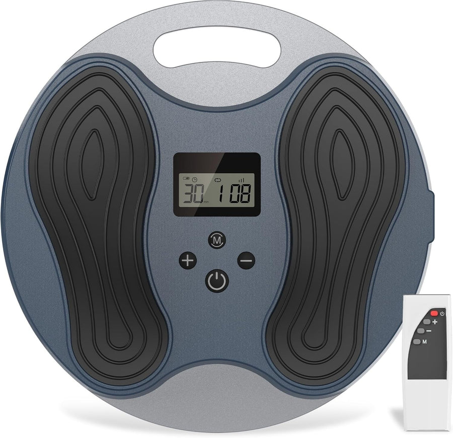 Foot Circulation Massager EMS Muscle Stimulator Pain Relief TENS Pads 20 Levels