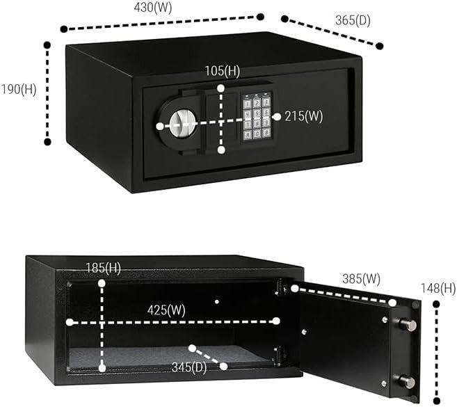 Digital Security Safe Electronic Keypad Lock Cash Jewellery Safe 28L
