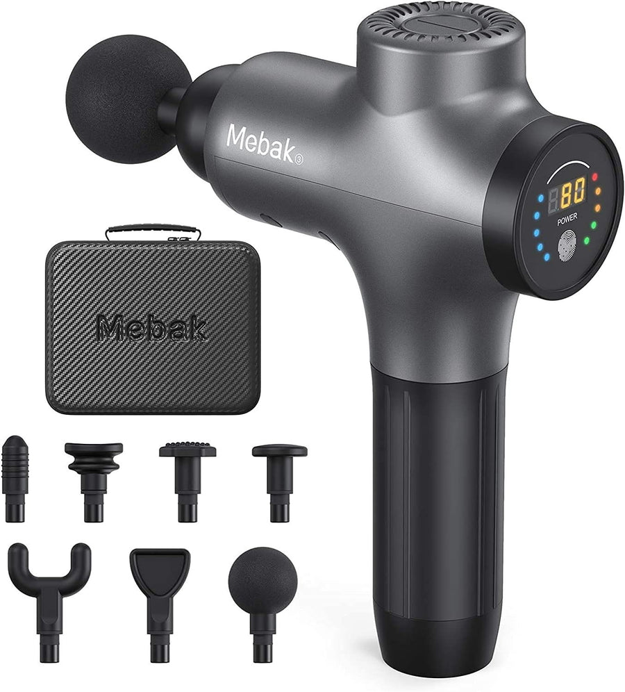 Deep Tissue Massage Gun 12mm Amplitude | Quiet Motor | 5 Speeds | Carry Case