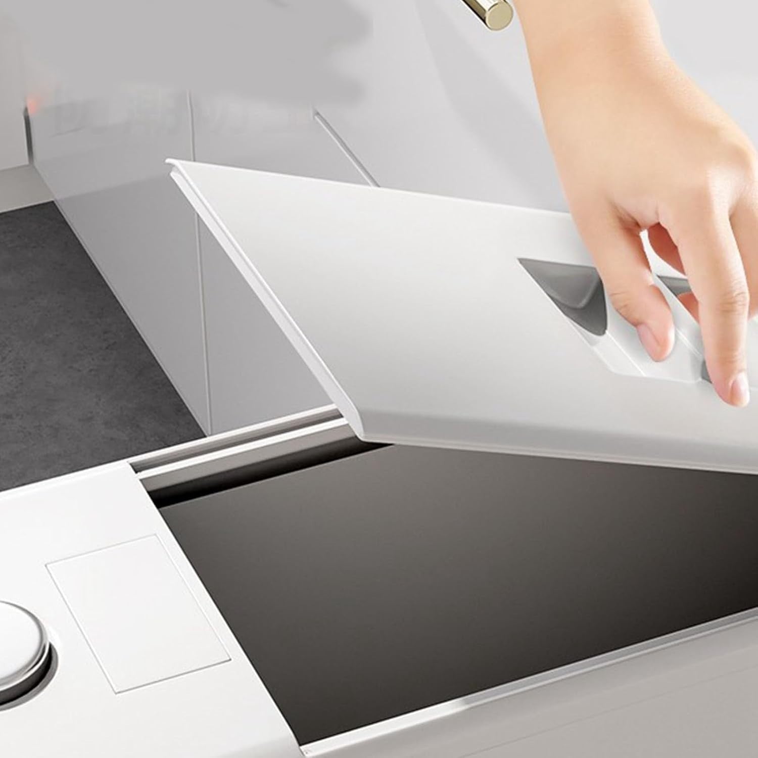 Embedded Stainless Steel Rice Box Pull Out Cabinet Storage Bin