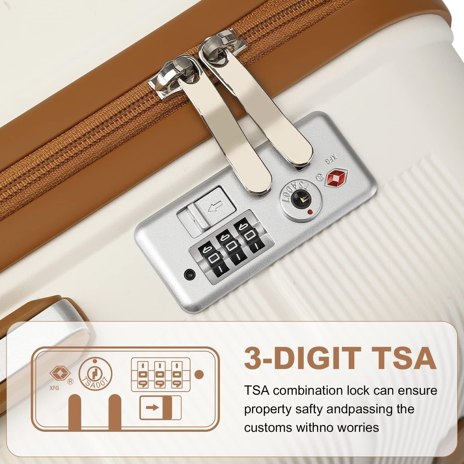 28'' Large Check In Luggage PP Hard Shell TSA Lock 4 Spinner Wheels