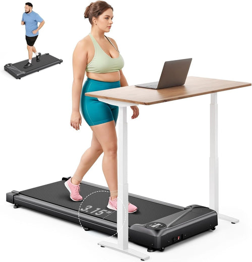 Under Desk Walking Treadmill w/ Remote & LED Display, 6 km/h