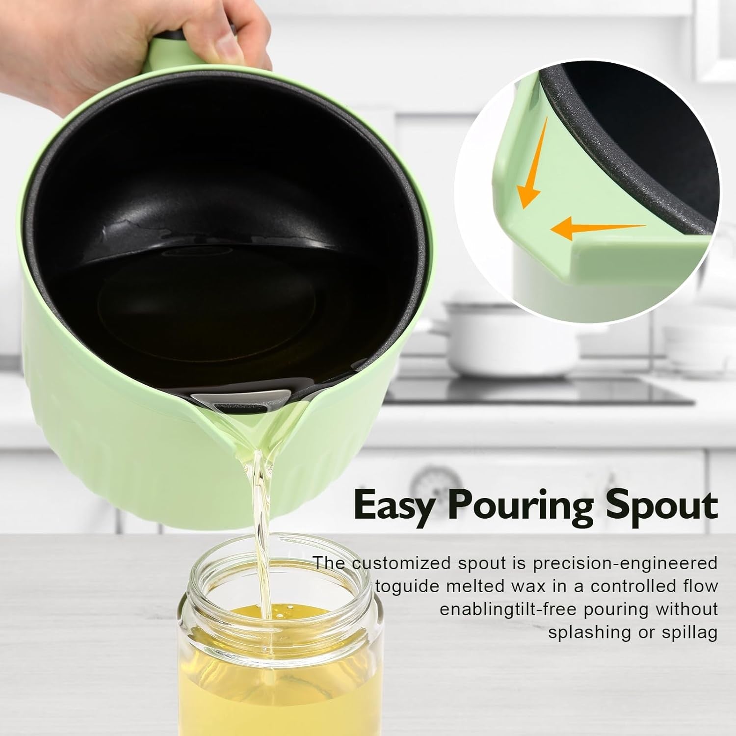 Digital Wax Melter Pot 1.5L Electric Candle Soap Wax Melting Heater