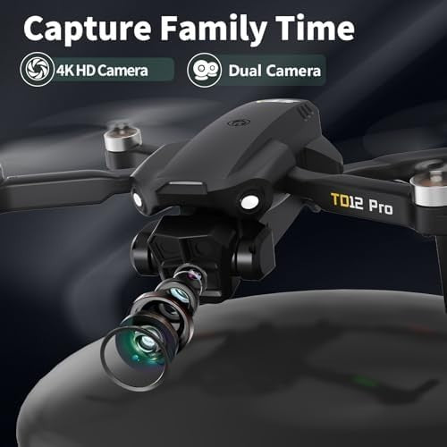 Foldable 4K Camera Drone with Brushless Motor, Optical Flow, 3 Speed Modes