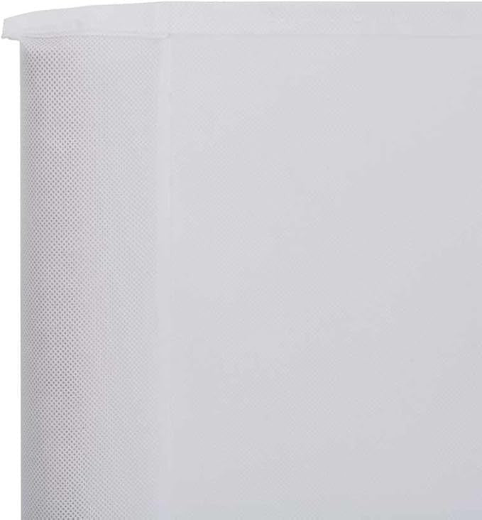 6-Panel Sand White Wind Screen 800x160cm Outdoor Garden Privacy Divider