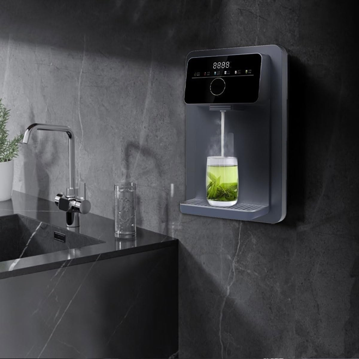 Mains Fed Hot Cold Water Dispenser Touch Screen Child Lock Countertop