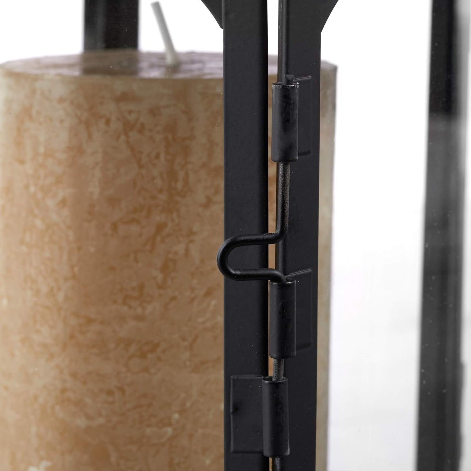 Set of 3 Black Metal Vintage Lanterns Candle Holders Indoor Outdoor