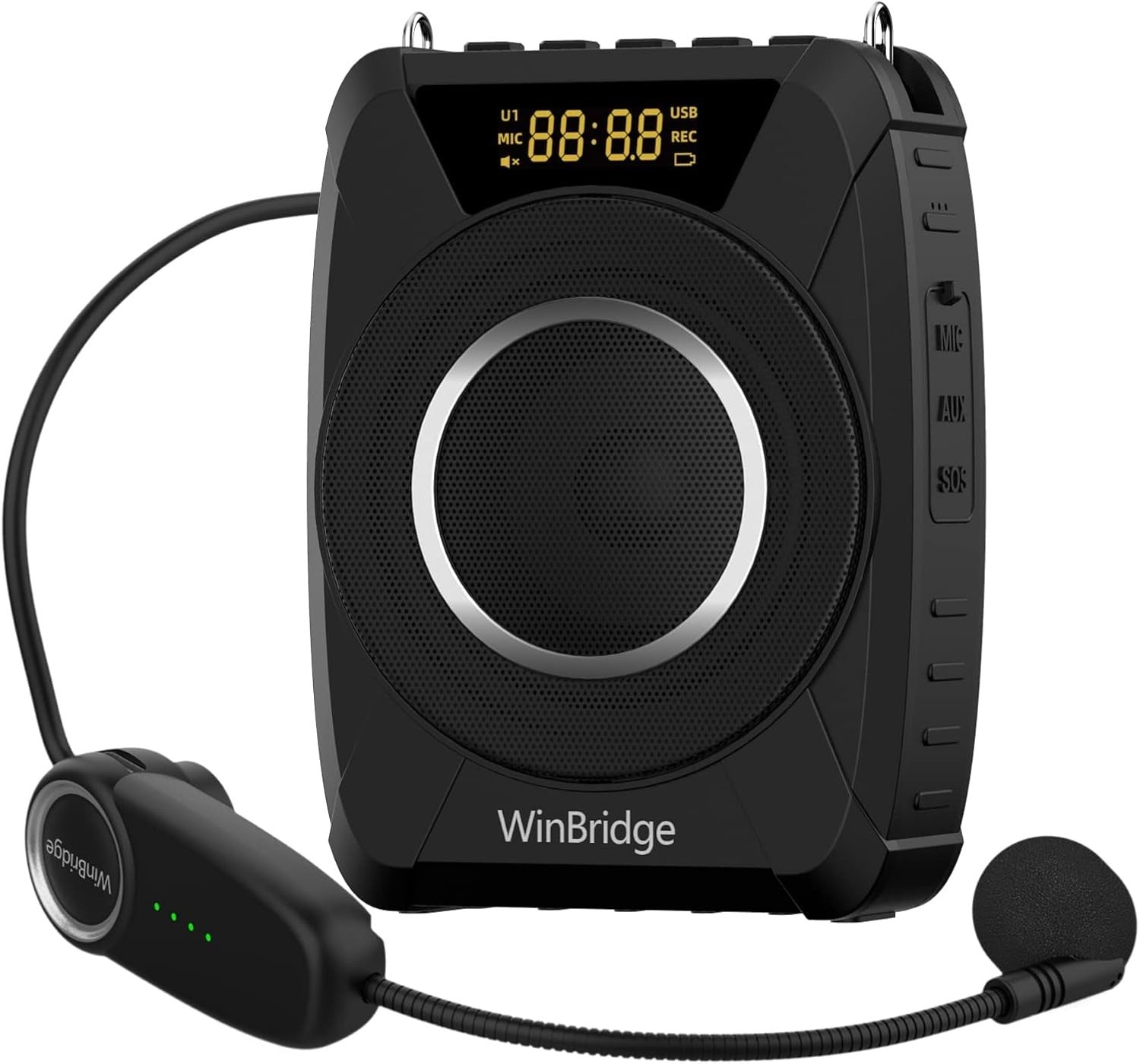 20W Bluetooth 5.0 Voice Amplifier Wireless Mic IPX6 15H PA