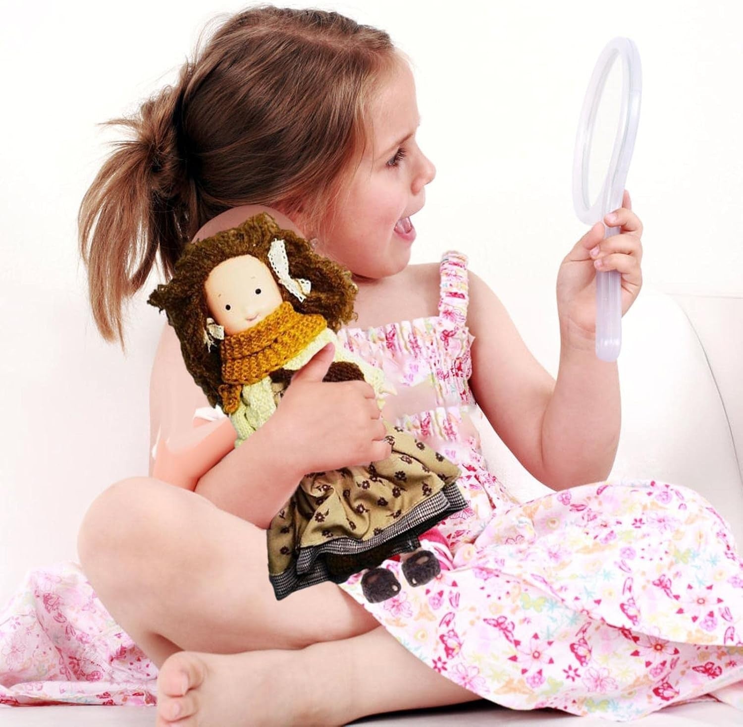 26cm Waldorf Style Handmade Rag Doll Plush Styling Hair Eco Gift Kids
