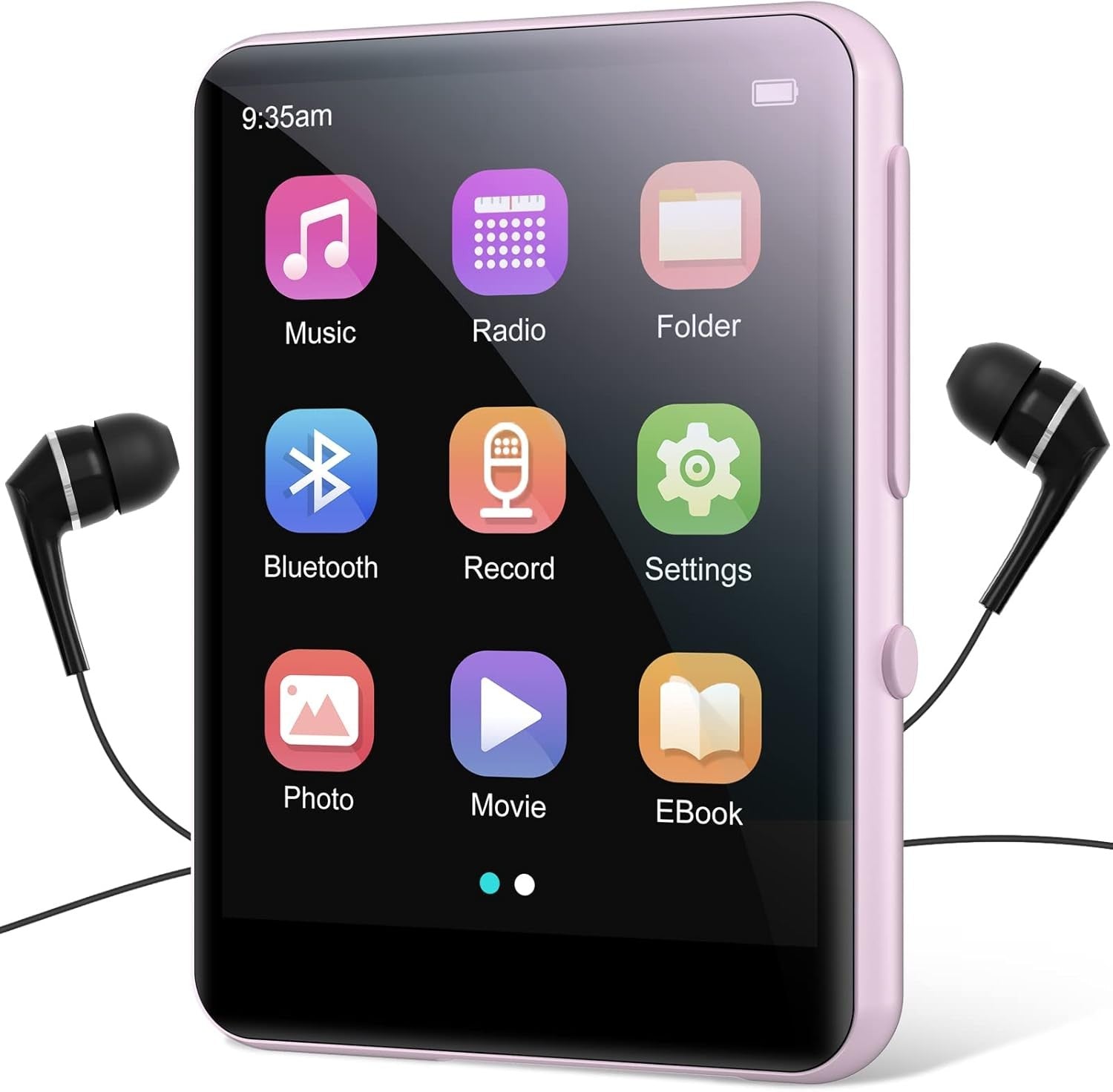64GB MP3 Player Bluetooth 5.0 Touch Screen Speaker FM