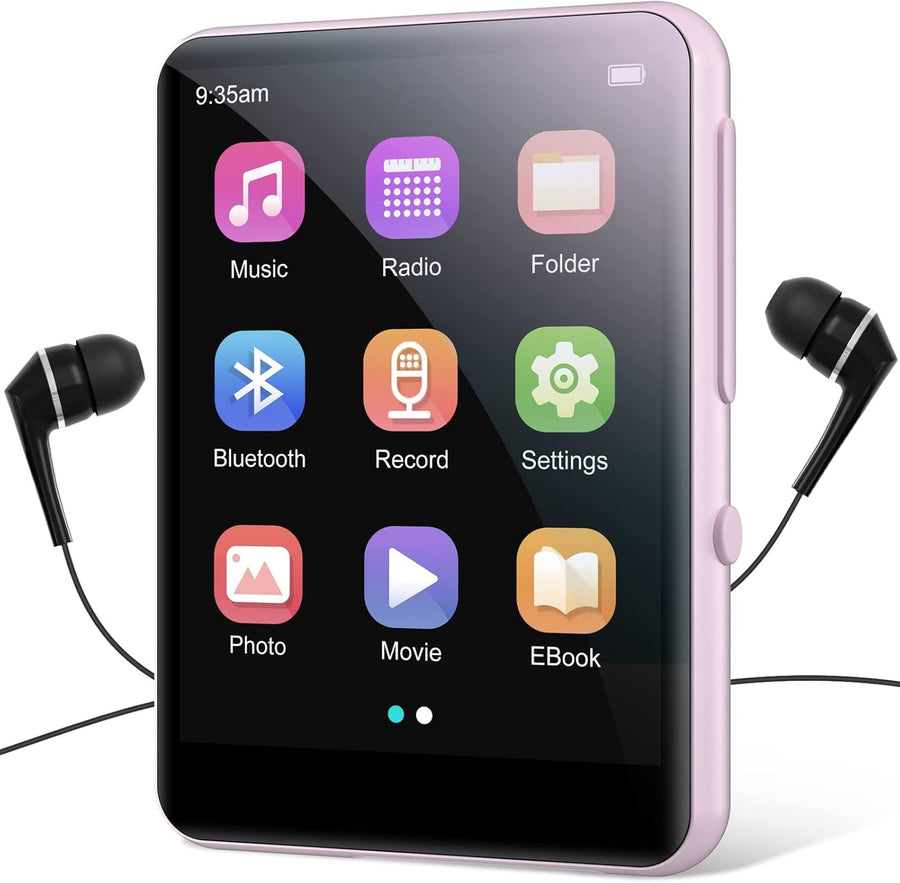64GB MP3 Player Bluetooth 5.0 Touch Screen Speaker FM