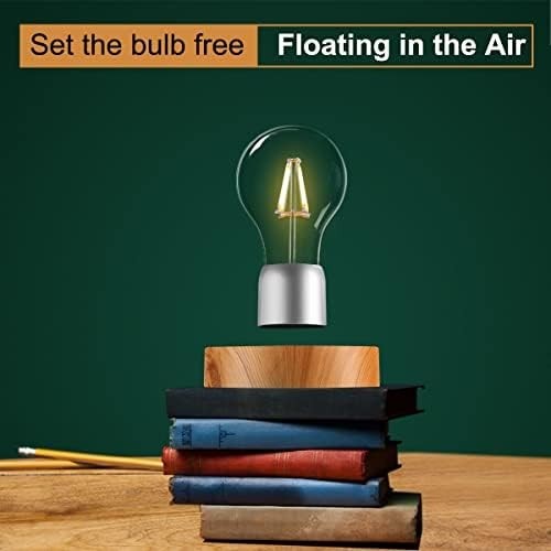 Glossy Magnetic Levitating LED Light Bulb Floating Desk Lamp