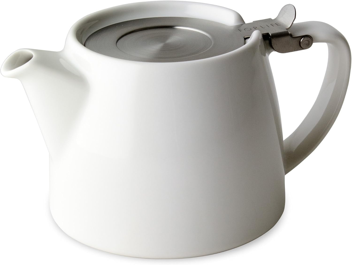 White Porcelain Teapot 18oz 510ml Tea Pot with Lid Dishwasher Safe