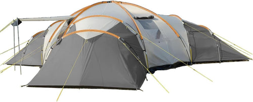 12 Person Family Camping Tent 3 Dark Rooms Sun Canopy