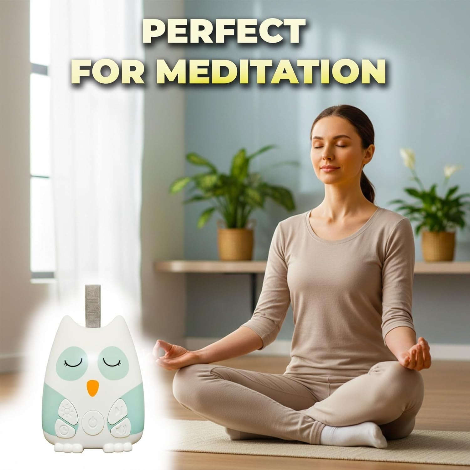 Portable Baby White Noise Machine with Cry Sensor, 20 Soothing Sounds & Night Li