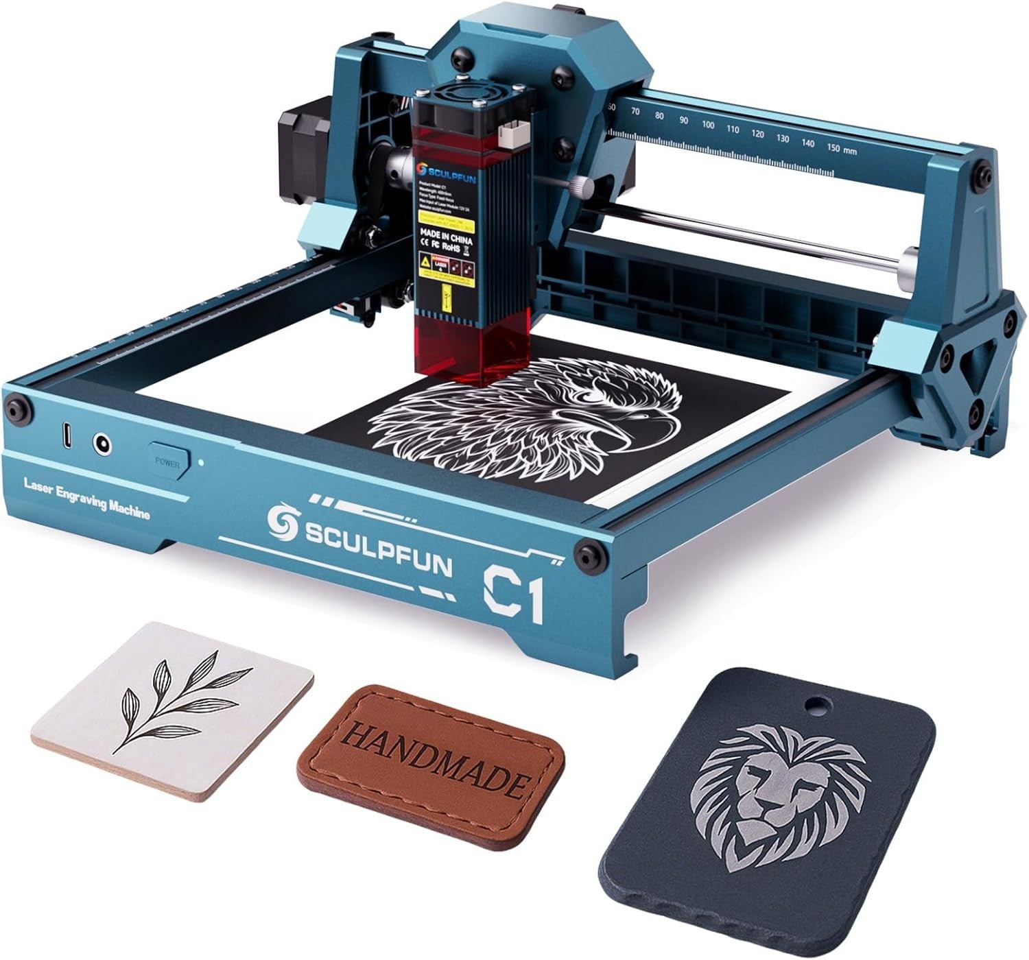 Mini Laser Engraver 3W Portable Engraving Machine Wood Leather DIY