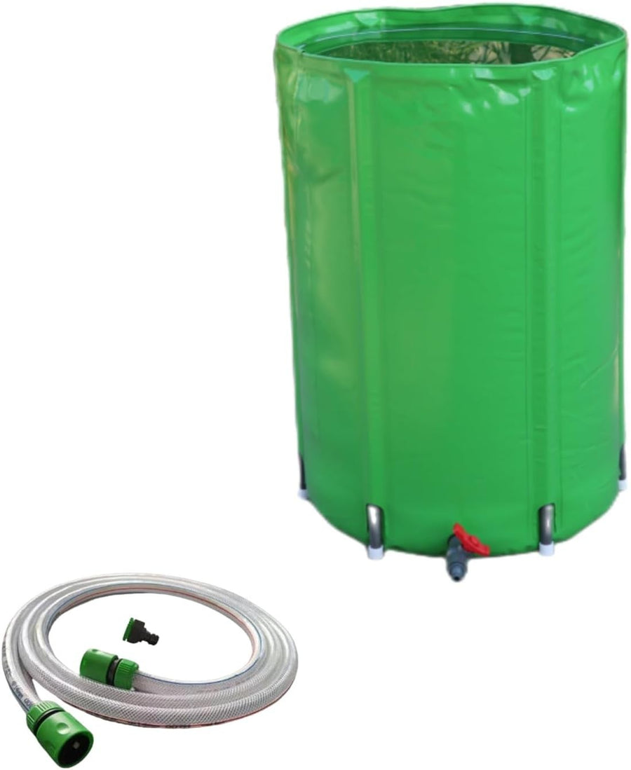 100L Collapsible Rain Barrel with Stand Tap Portable Outdoor Water Collector