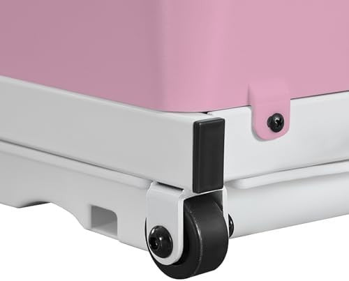 3-in-1 Walking Pad Treadmill 2.5HP Foldable Under Desk Quiet Shock-Absorb Pink